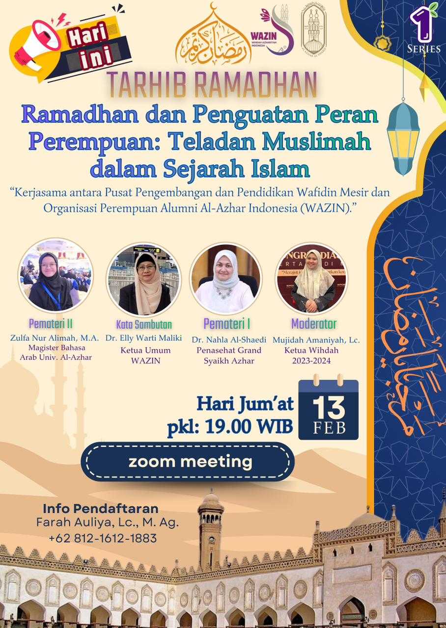 WAZIN dan Markaz Tathwir Gelar Webinar Tarhib Ramadan: Saatnya Perempuan Bersinar